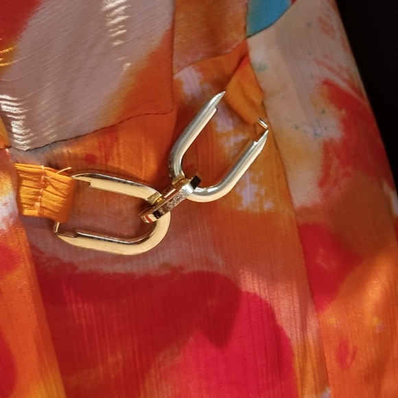 Leslie Stuart Faux Wrapped Multicolored Dress - Picture 3 of 7